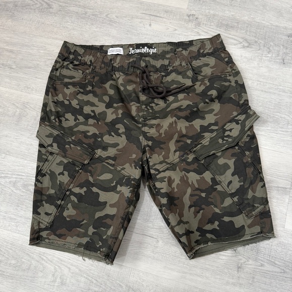 Jeaniologie Men's Camouflage Cargo Shorts Size 36 - Picture 17 of 17